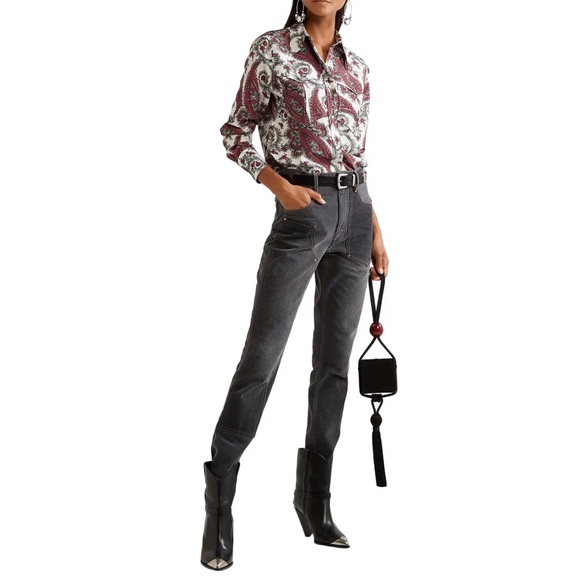 Isabel Marant Orrick Paneled High-rise Slim Jeans - Picture 2 of 9